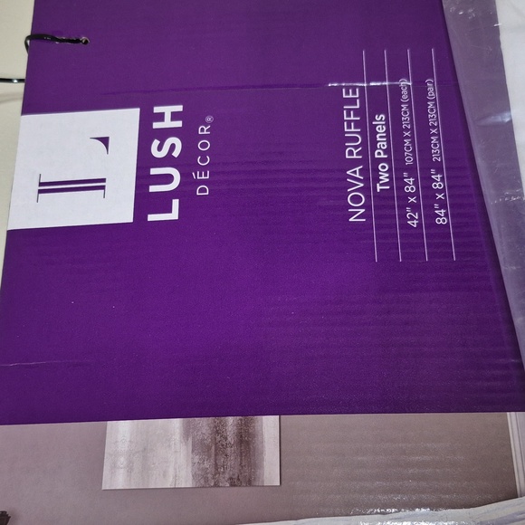 NWT Lush Decor Ruffle Panels Curtains 2 Nova Ruffle Panels - Picture 3 of 6
